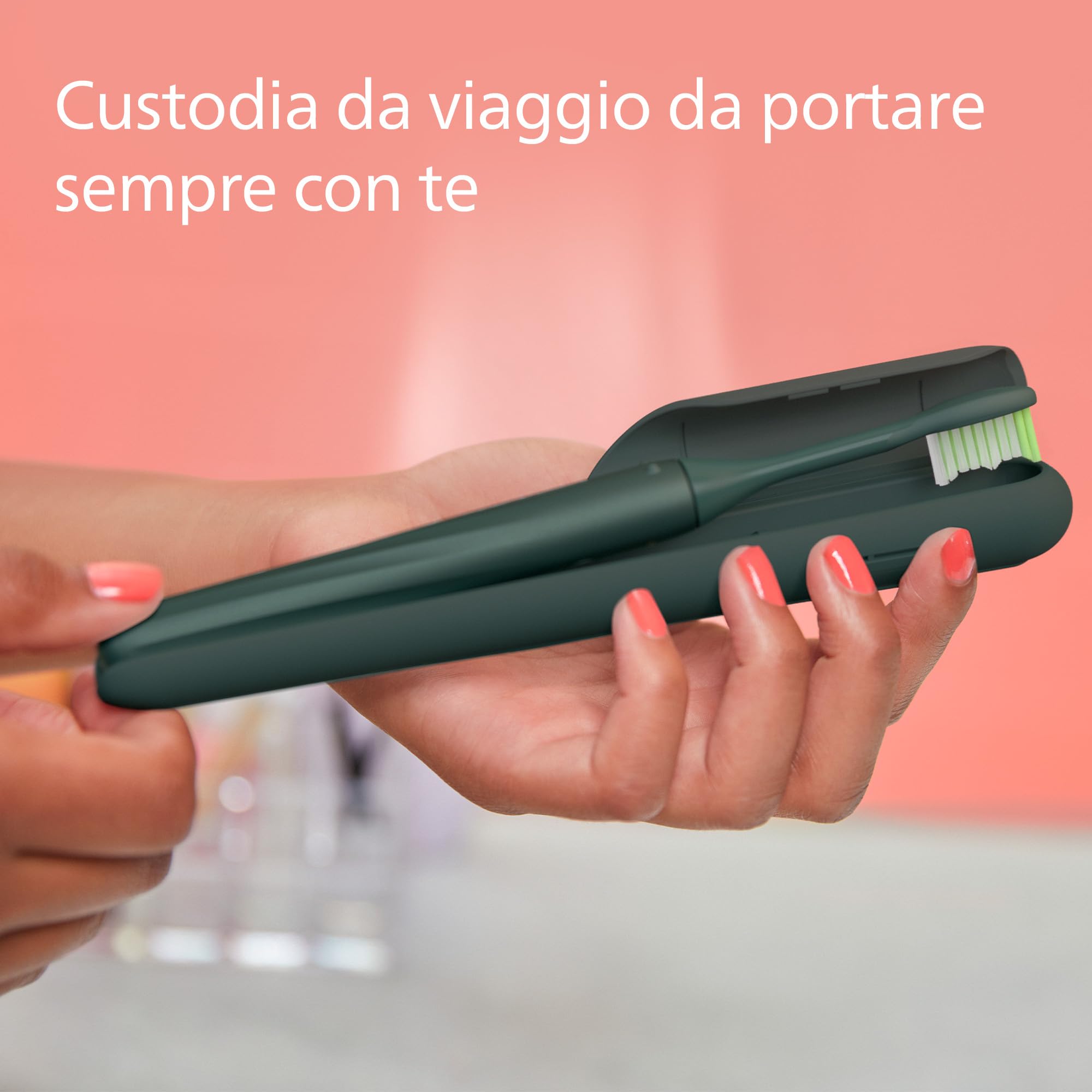 Spazzolino ricaricabile Philips One - Spazzolino elettrico nero shadow (modello HY1200/26)