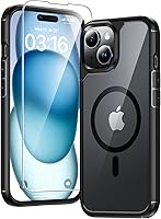 Vista 131 de TAURI Funda magnética 5 en 1 diseñada para iPhone 14 para iPhone 13, [compatible con MagSafe] con 2 protectores de pantalla + 2 protectores de lente