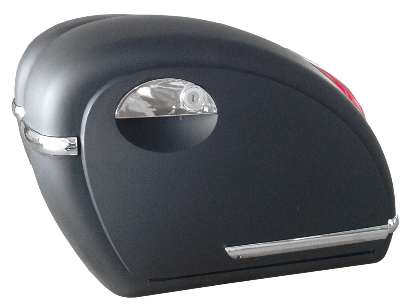 SPAAN Par de bolsas laterales rígidas ABS negro mate 44 litros para motos custom