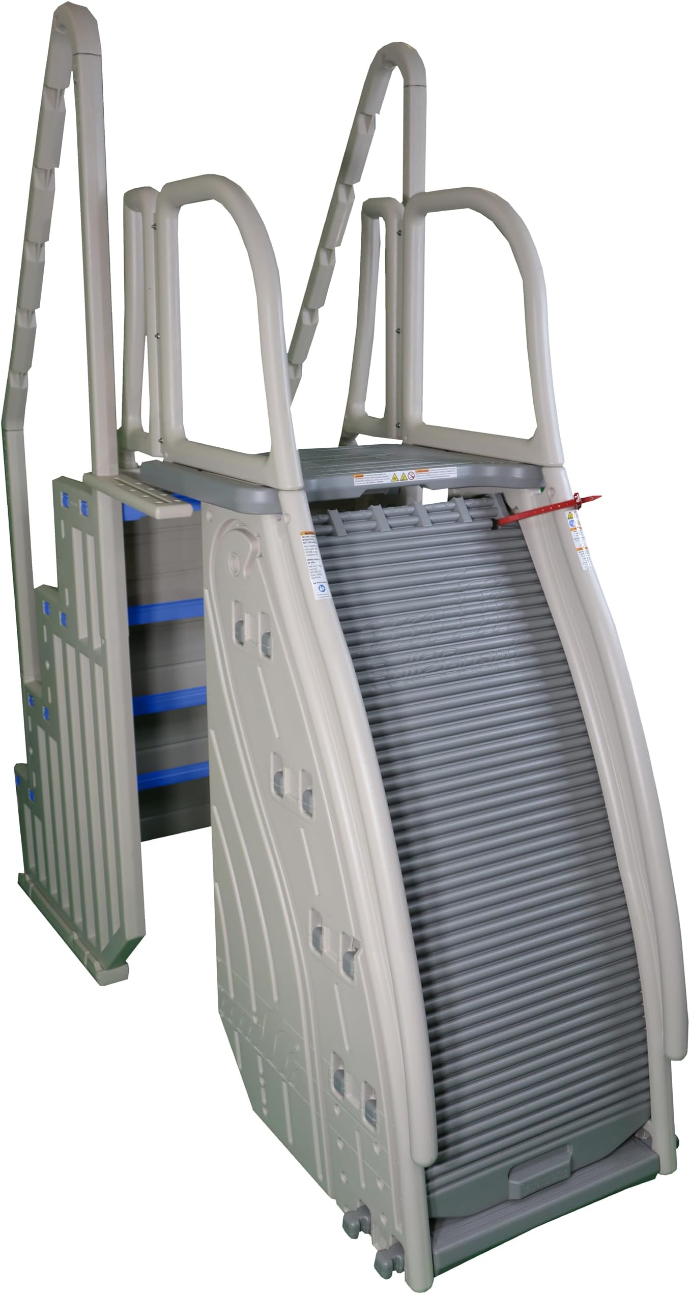 Confer Plastics 9300 Roll-2-Guard Modular & Adaptable Above Ground Pool Entry System (9300 with Step-1X-B Blue Treads)