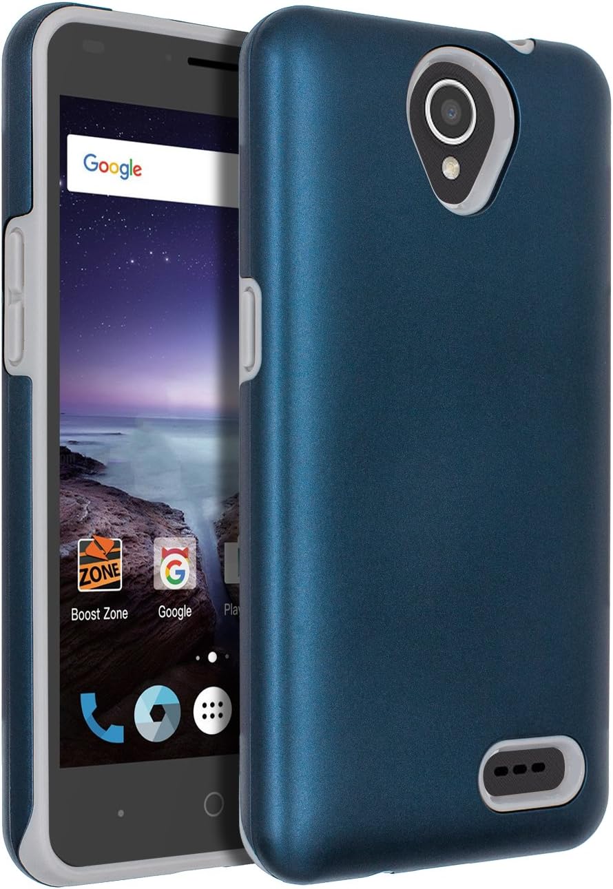 SENON Slim-fit Shockproof Anti-Scratch Anti-Fingerprint Protective Case Cover For ZTE Prestige 2/Maven 3/Prelude Plus/Overture 3,Navy Grey