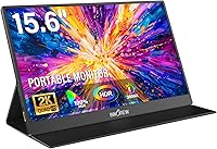 InnoView 15.6" 2K QHD Portable Monitor 100% sRGB, Protective Sleeve, Speakers - USB-C/HDMI for Laptop MacBook Phone Xbox Switch