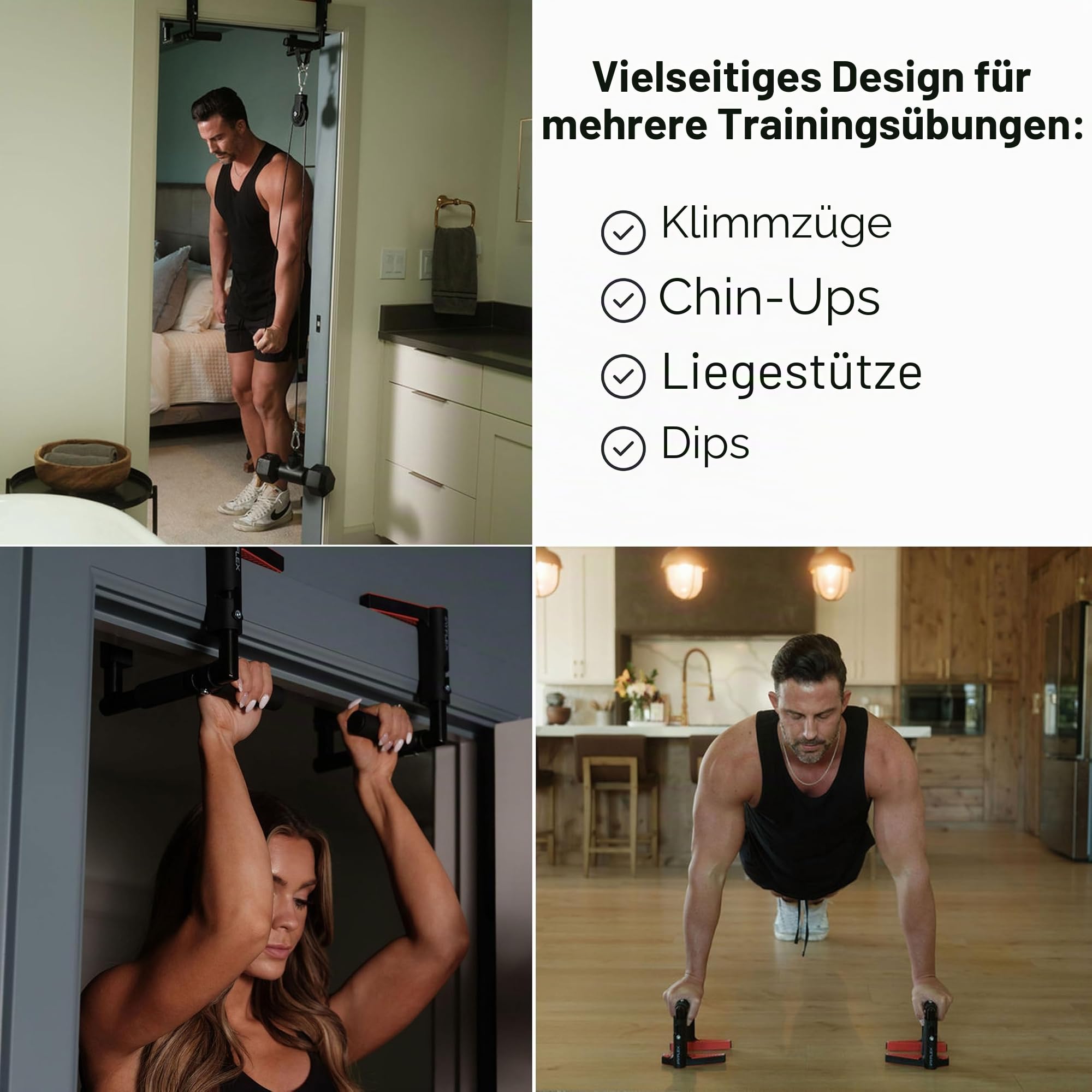 CrossGrips Klimmzugstange für Türrahmen, für Zuhause und auf Reisen