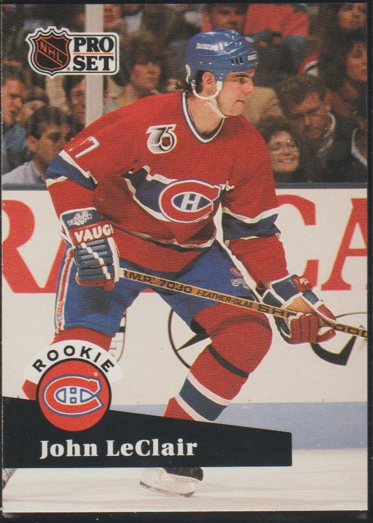 1991 Pro Set John LeClair Canadiens Rookie Hockey Card 545 at Amazon's