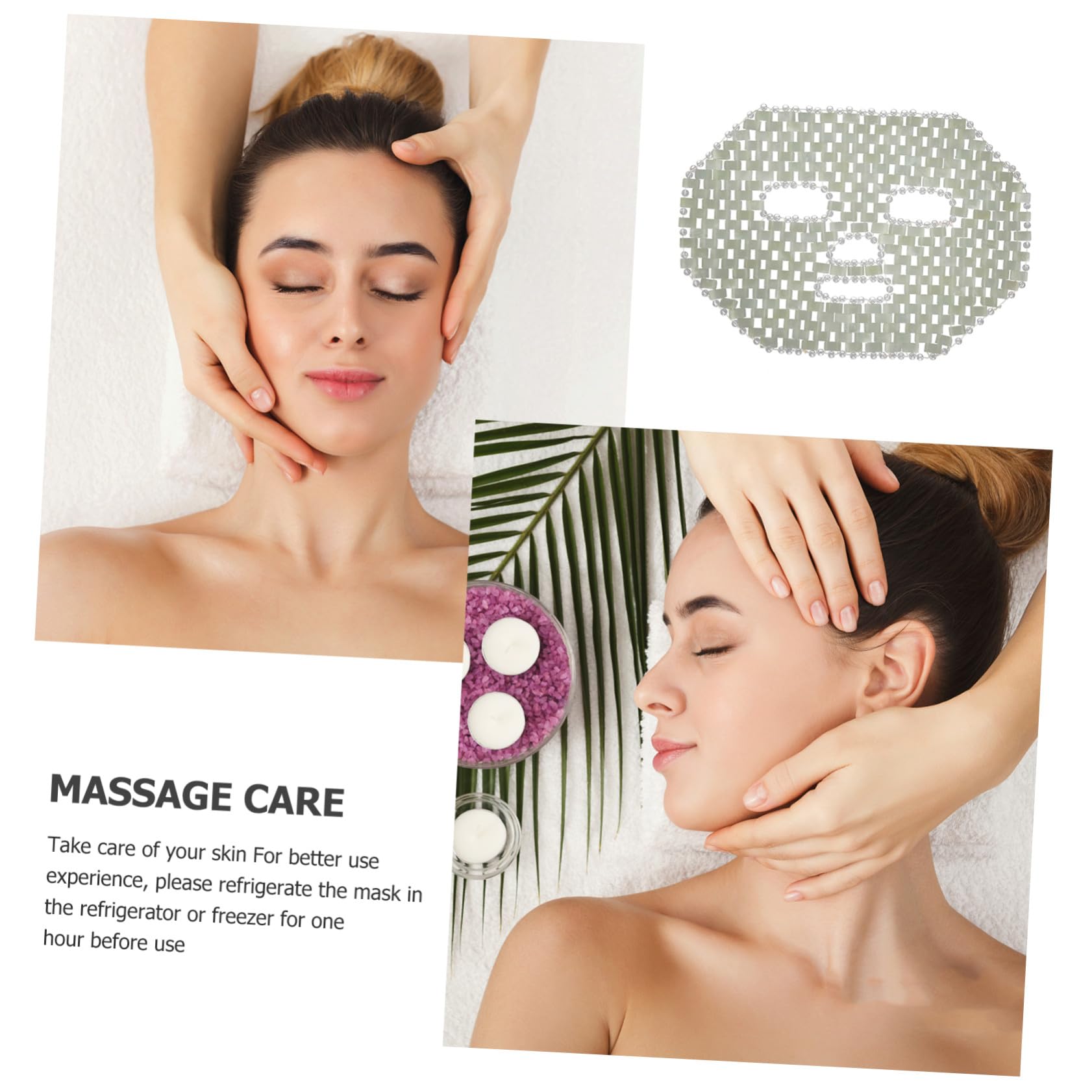 Kühlende Jade-augenmaske zur Entspannung Schwellungen und Augenmüdigkeit Geeignet für Gesichtsmassage und Hautpflege