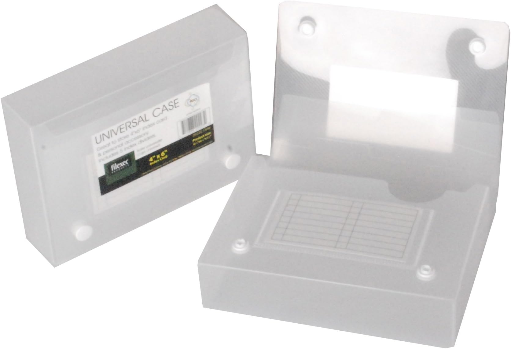 Filexec Products 4 x 6 Inches Index Card Case, Clear, Pack of 2 (50305-20223)