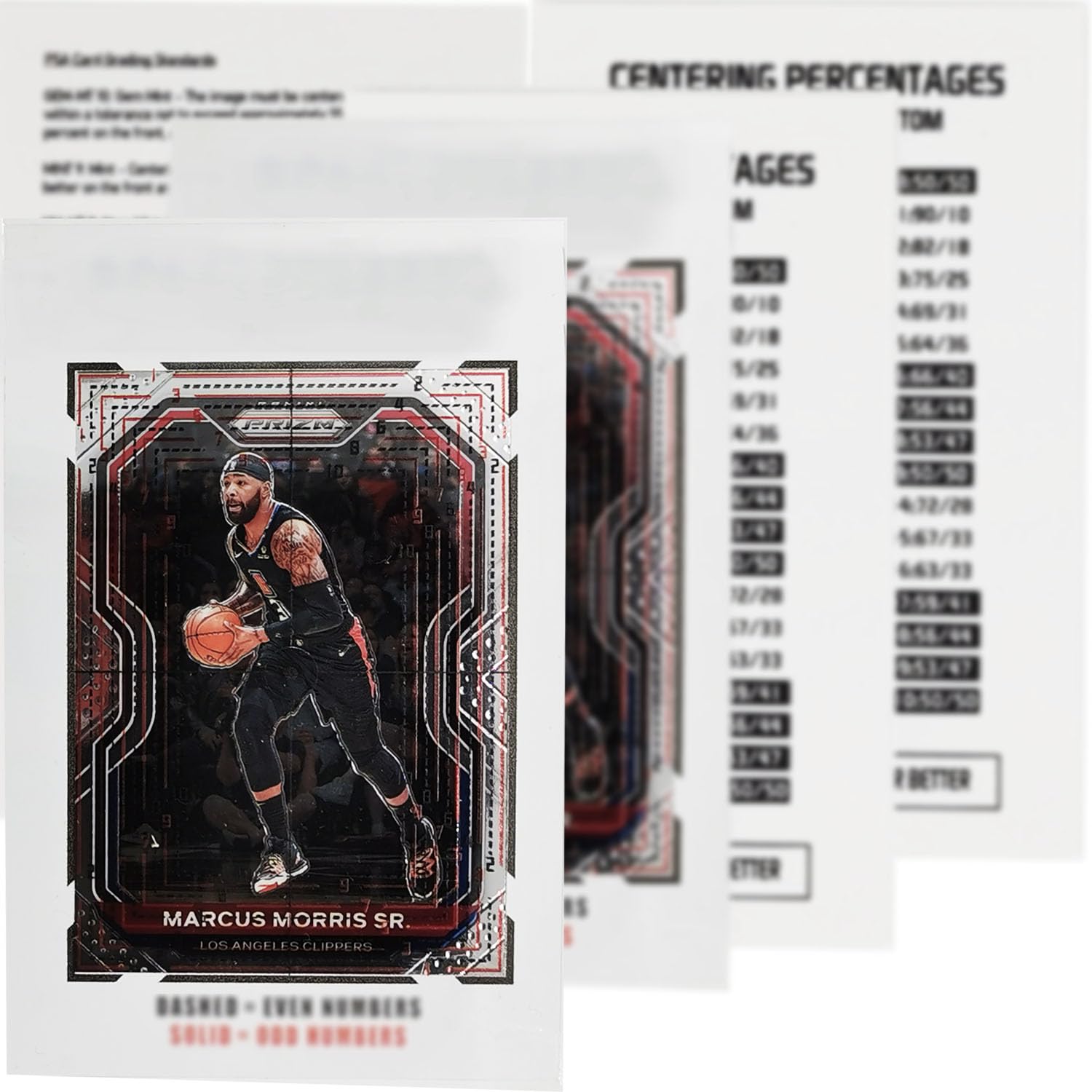Flinduy Card Centering Grading Tool, Includes Two Sets of Sports Trading Cards Measuring Tools, Sports Cards Grading Kit