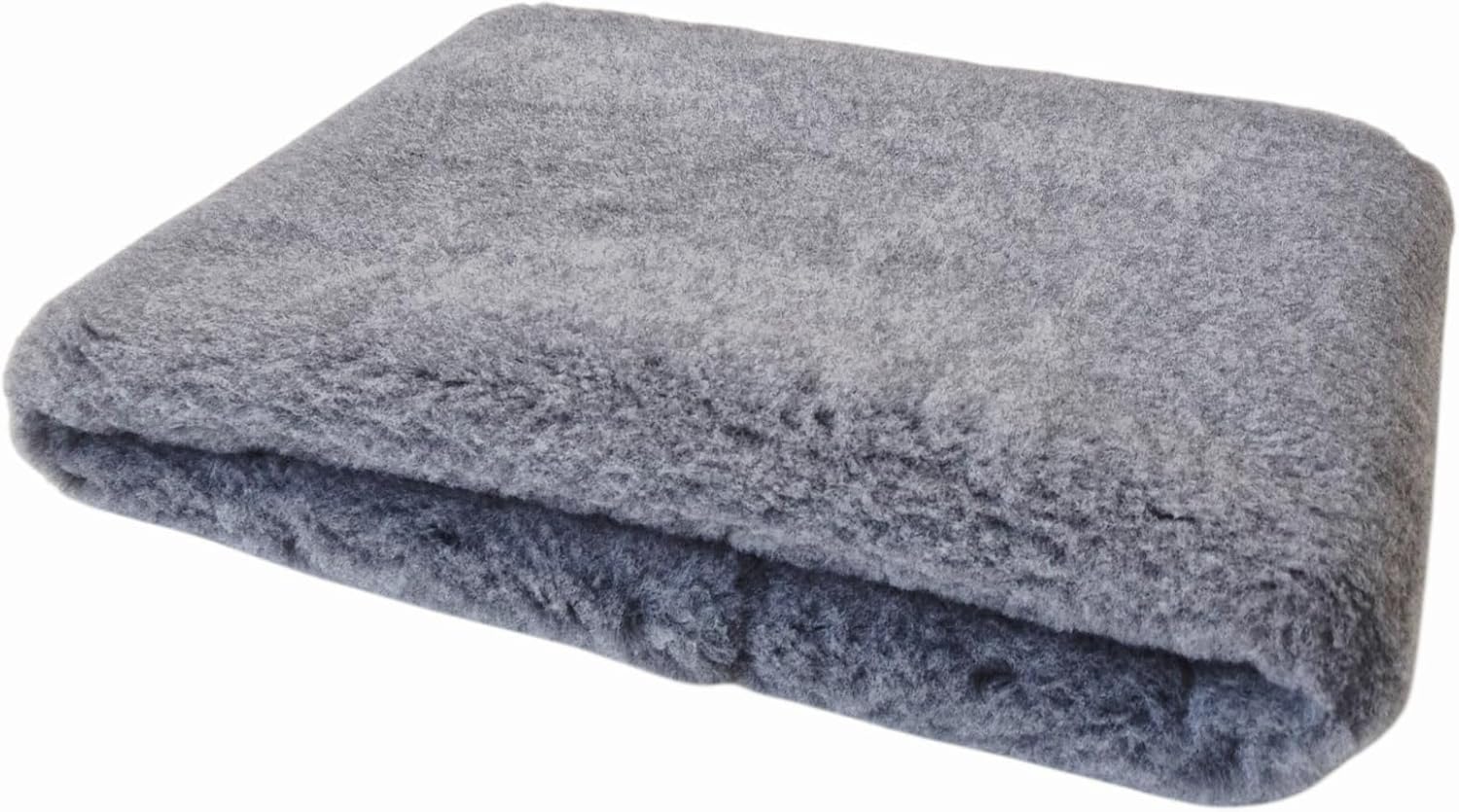 WOOF AND PUP GREY TRADITIONAL VET BEDDING Dog Bedding, Dogs, Puppies, Cats, Rabbits & Small Pets, Green Back VetBed, Whelping Fleece, Crate, Vet Bed, (75cm x 75cm) โ image 1
