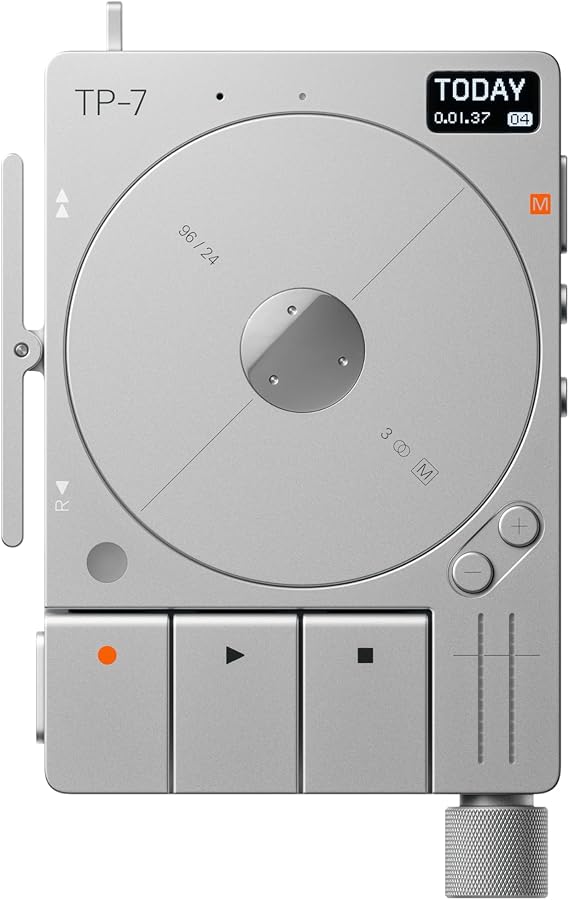Teenage Engineering TP-7 Portable Digital Audio Recorder with USB-C Audio Interface, Bluetooth, Internal Microphone, Speaker, and 128 GB Storage