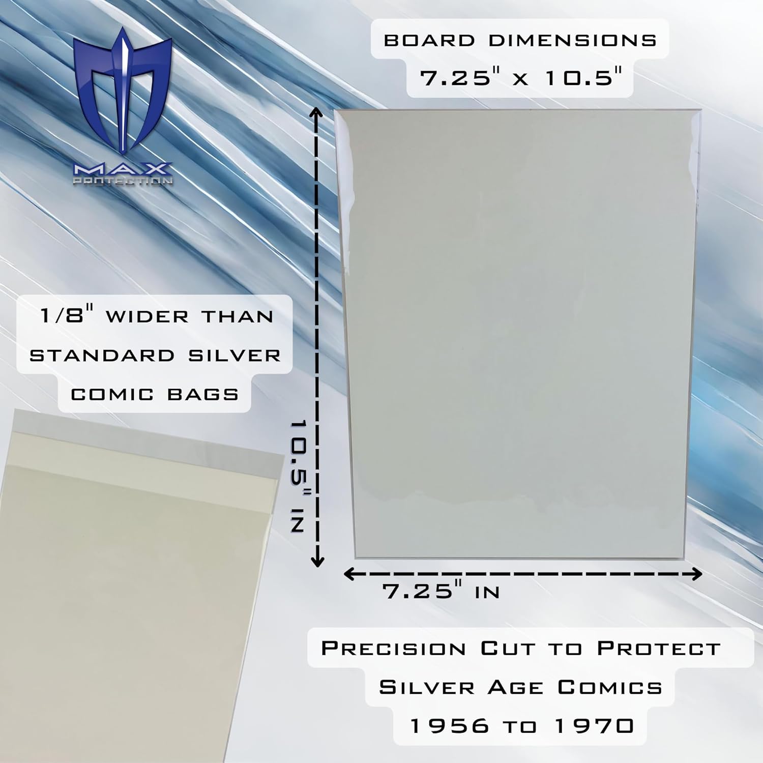 Max Protection Silver Age Thick Comic Book Bags - Ultra Clear Protection (1000 Bags)