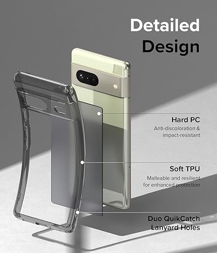 Miniatura 5 de Ringke Fusion [Always Look Classy] - Funda compatible con Google Pixel 7, revestimiento UV para resistente a arañazos y decoloración, negro ahumado