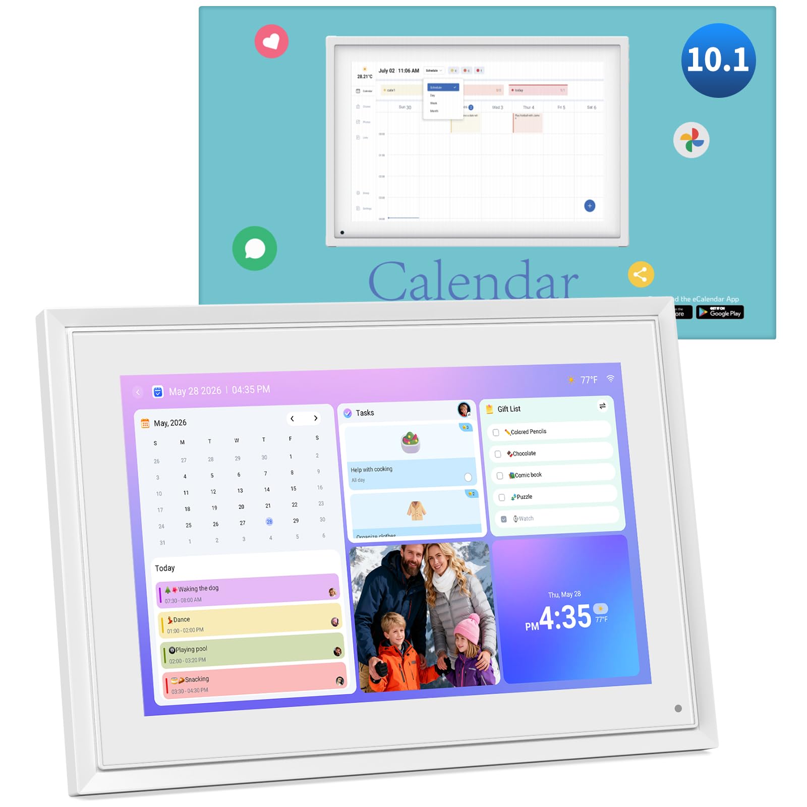 Herncptar 10.1' Digital Calendar