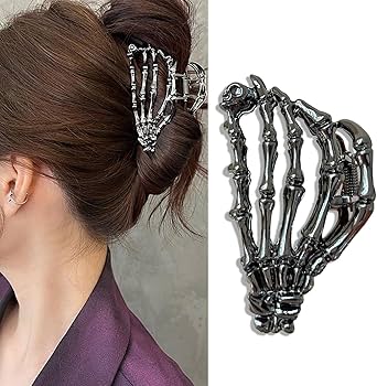 Amazon.com : Muumoo Metal Skull Hand Hair Clip, 1Pcs Gunmetal Hair