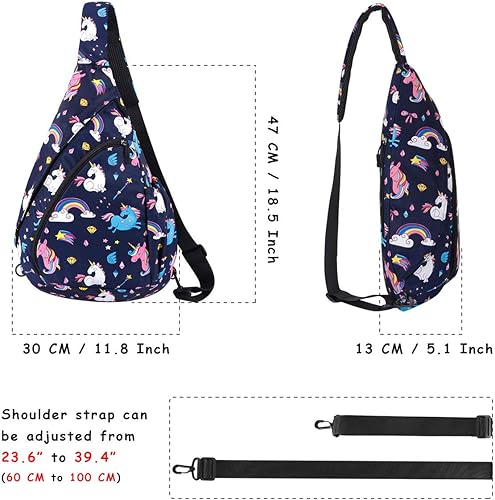 Miniatura 8 de GLOSSYLED Mochila cruzada para mujeres y hombres, mochila de viaje cruzada para el hombro, bolsa de pecho, mochila para senderismo, ciclismo,