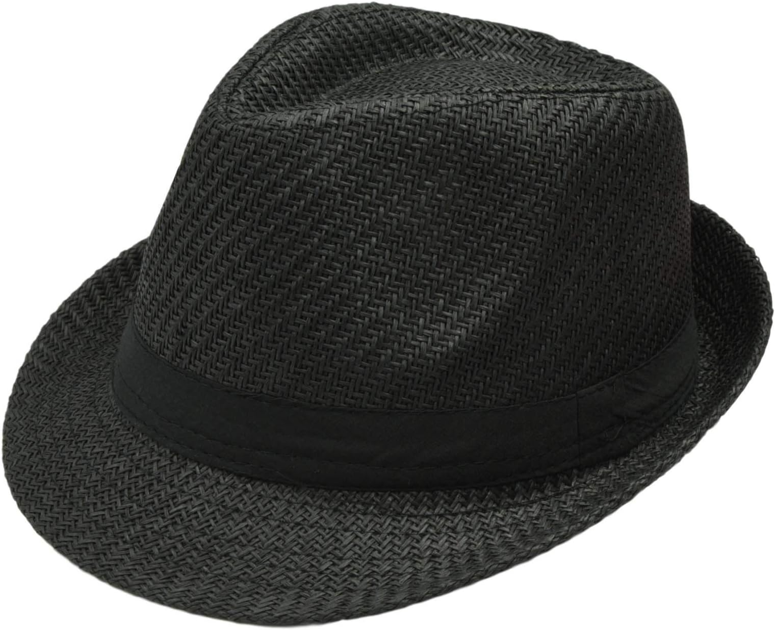 NAVISIMA1920s Panama Style Fedora Hats for Kids Teeangers Men and Women - Sun Fedora Hat with Band - Trilby Summer Beach Hat