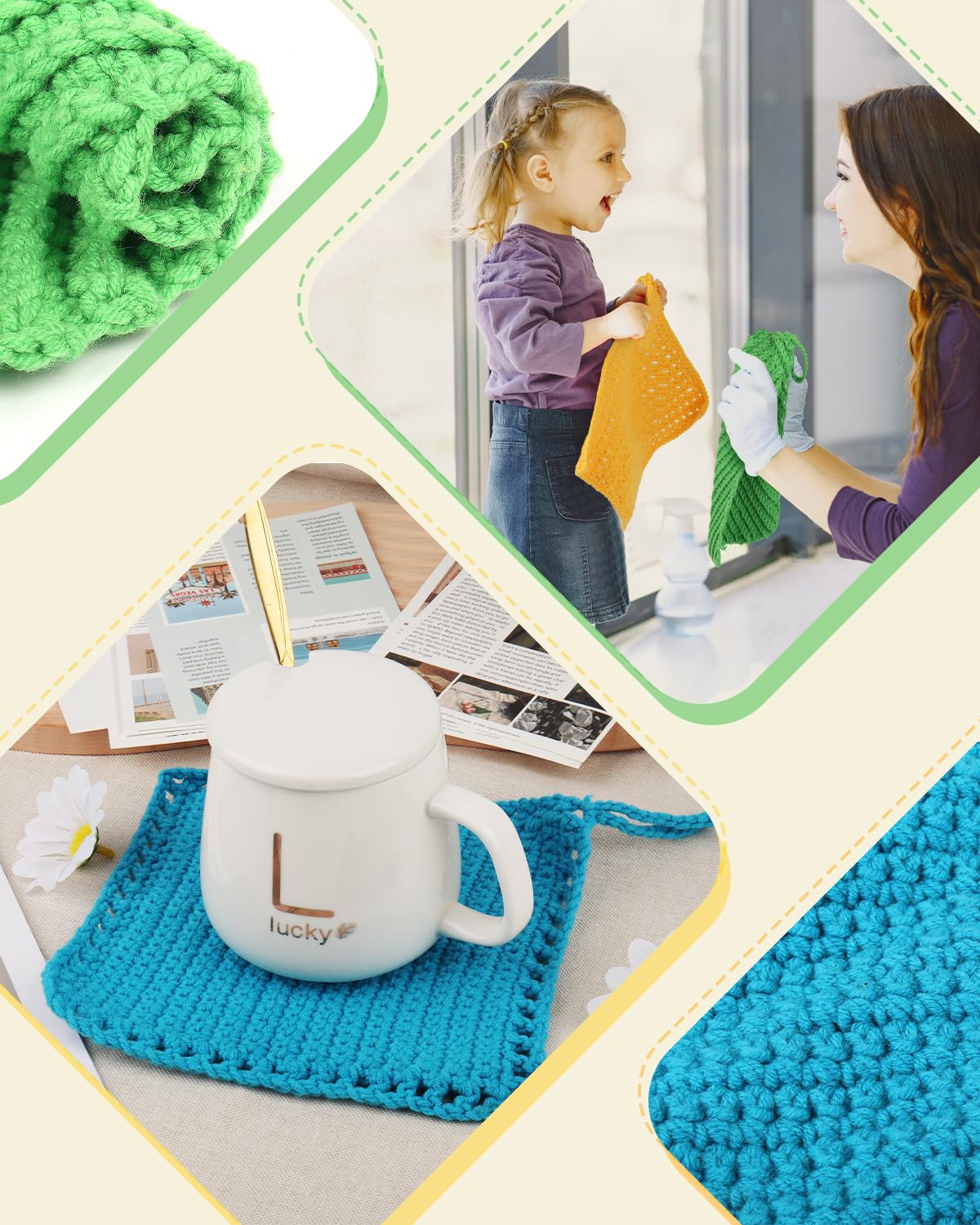 Beginner Crochet Kit - Dishcloth Starter -5