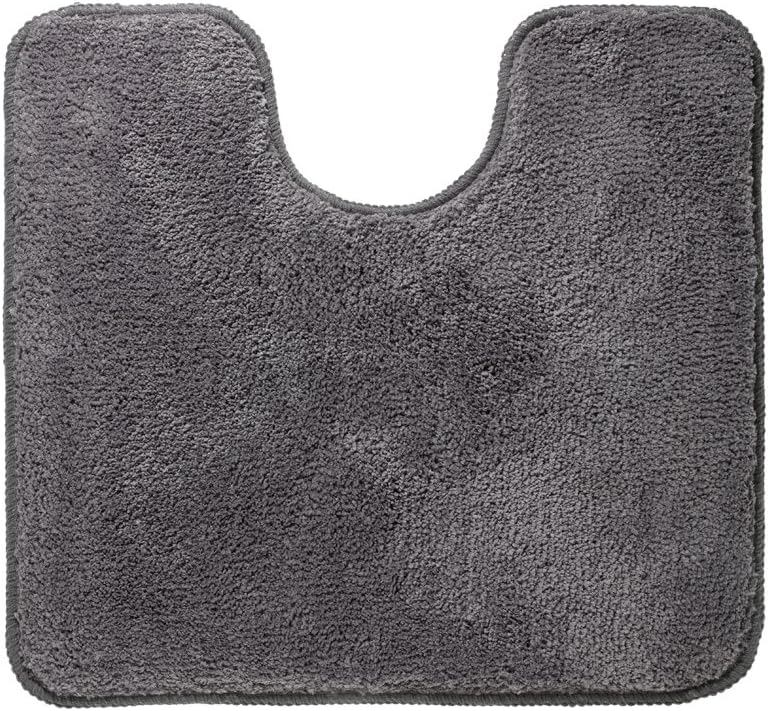 Sealskin Angora Pedestal Mat, Polyester, Grey, 55 x 2 x 60 cm, 55 x 60 cm (Rectangular)