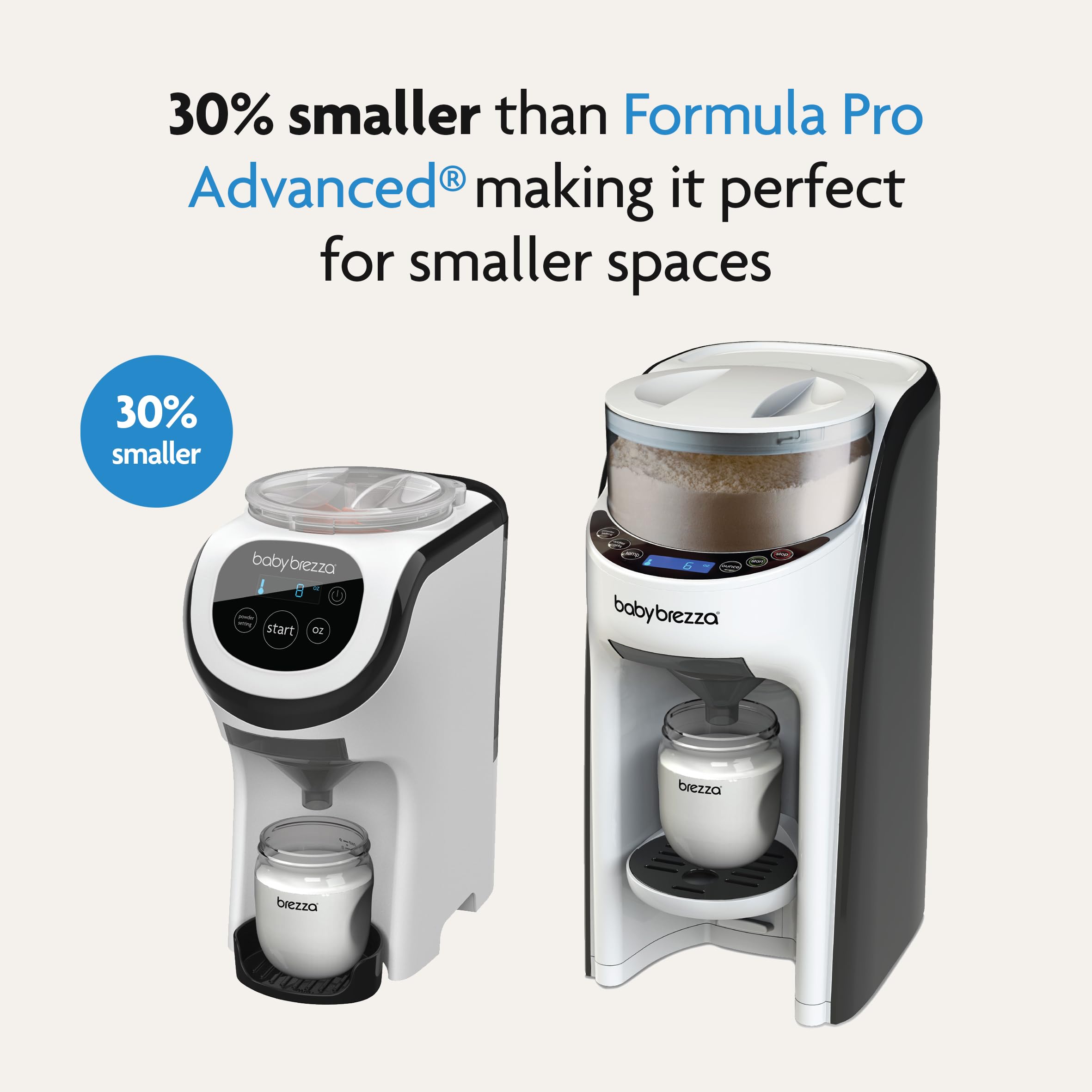 Baby Brezza Formula Pro Mini fabricante de fórmulas para bebés – Máquina mezcladora de fórmula para bebés pequeña se adapta a espacios pequeños y es portátil para viajes – Los fabricantes de biberones