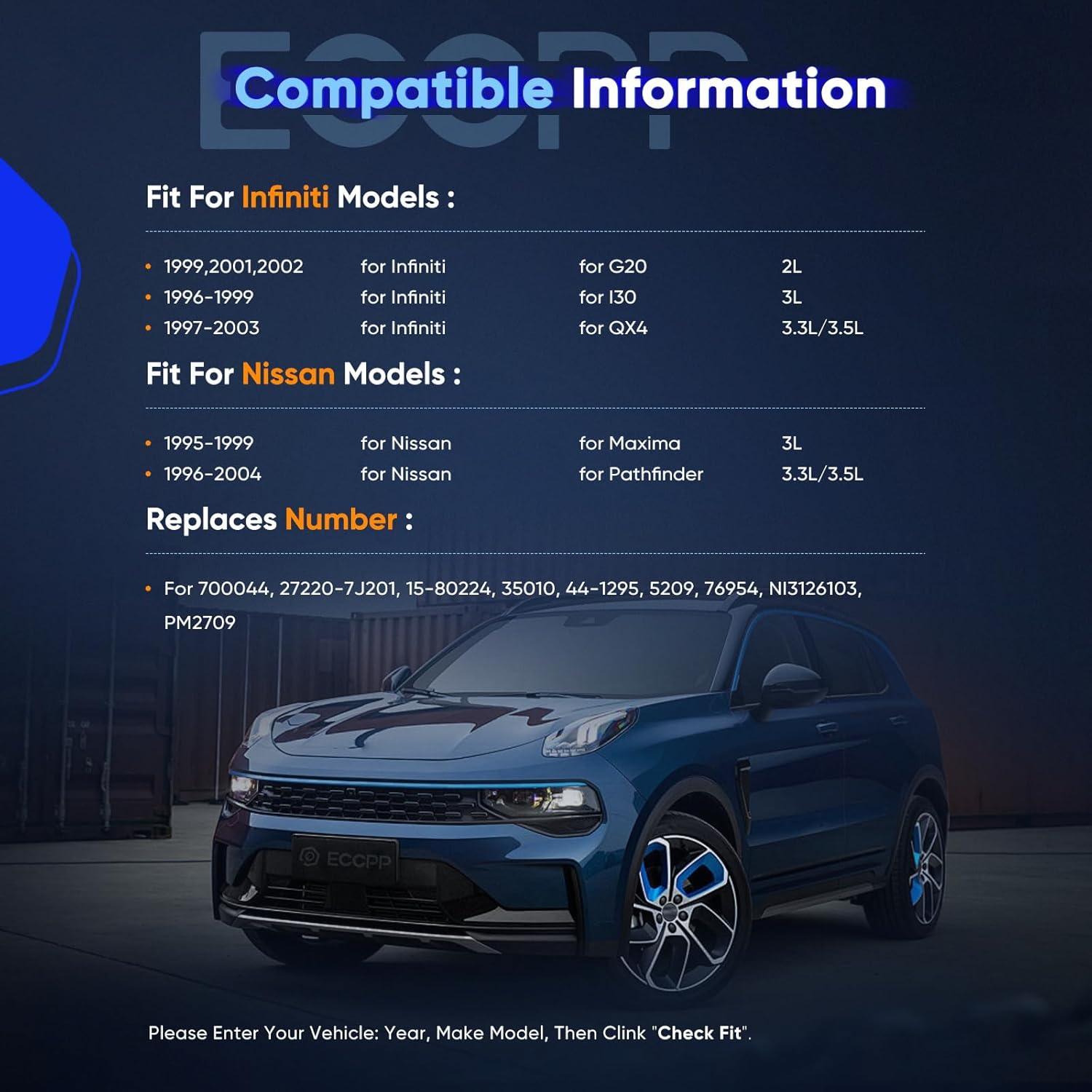 ECCPP 700044 HVAC Heater Blower Motor fit for 1999-2002 Infiniti G20/1996-1999 Infiniti I30/1997-2003 Infiniti QX4/1995-1999 Nissan Maxima/1996-2004 Nissan Pathfinder A/C Fan Blower Motor 27220-7J201