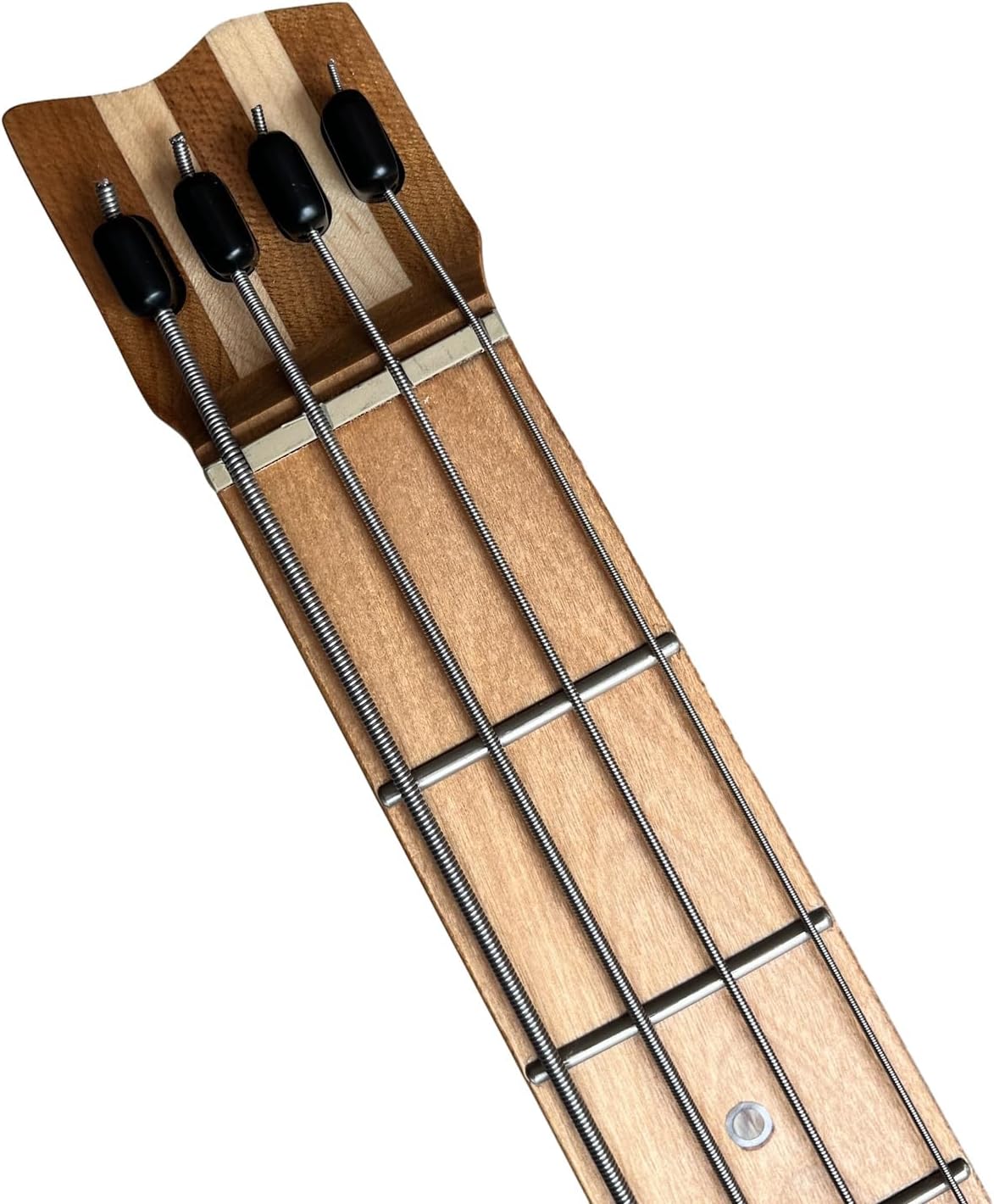 4 String Headless Bass Guitar with ASH Body and Roasted Maple Neck,Solid Body Electric Bass Guitar Active Pickup Rounded Frets for Rock, Blues, Heavy Metal and Jazz Music (blue)