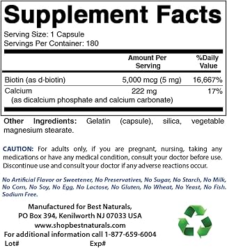 Shop Best Naturals Biotin 5 mg