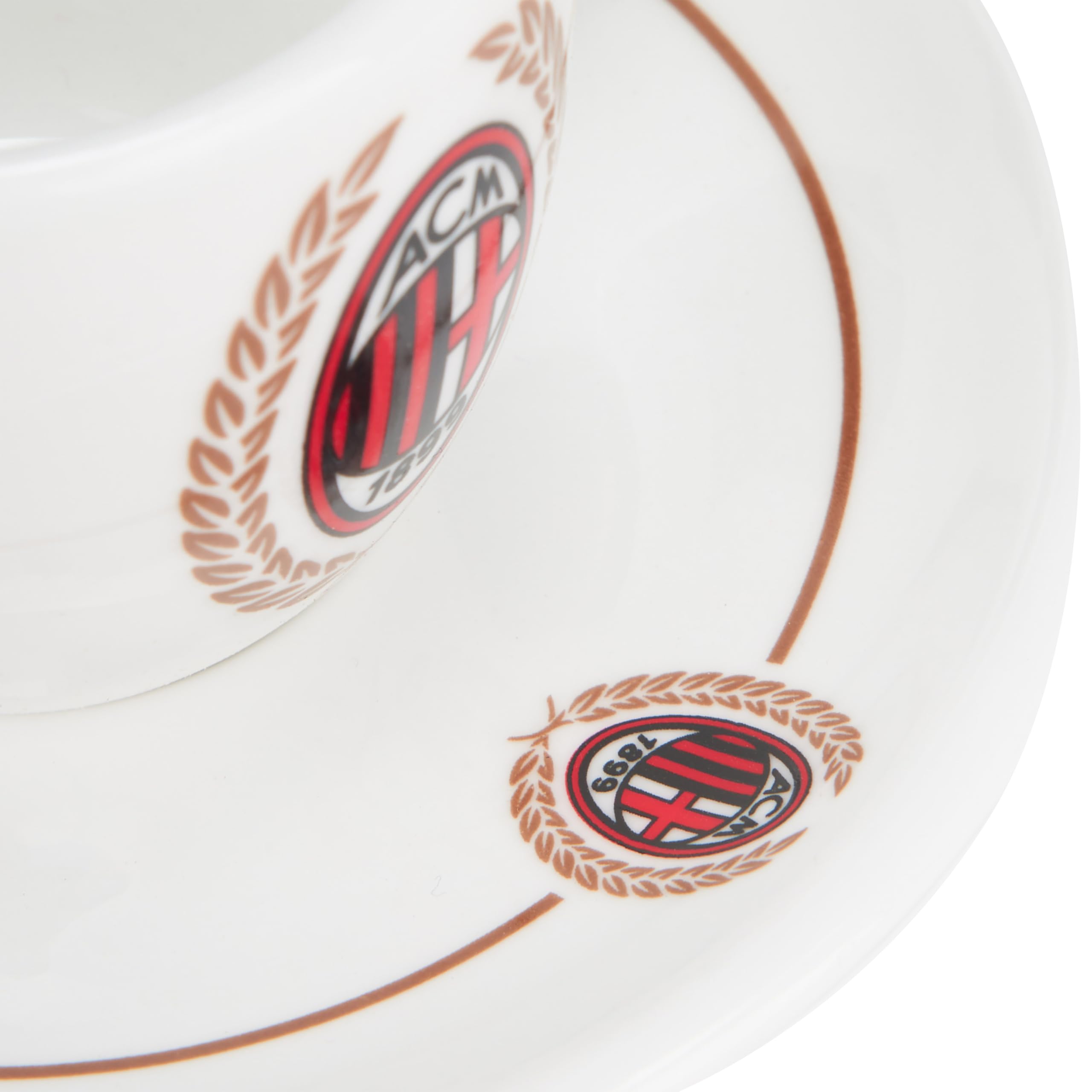 A.C. Milan - Set Tazzine caffè, Prodotto Ufficiale, Nero-Rosso, TU
