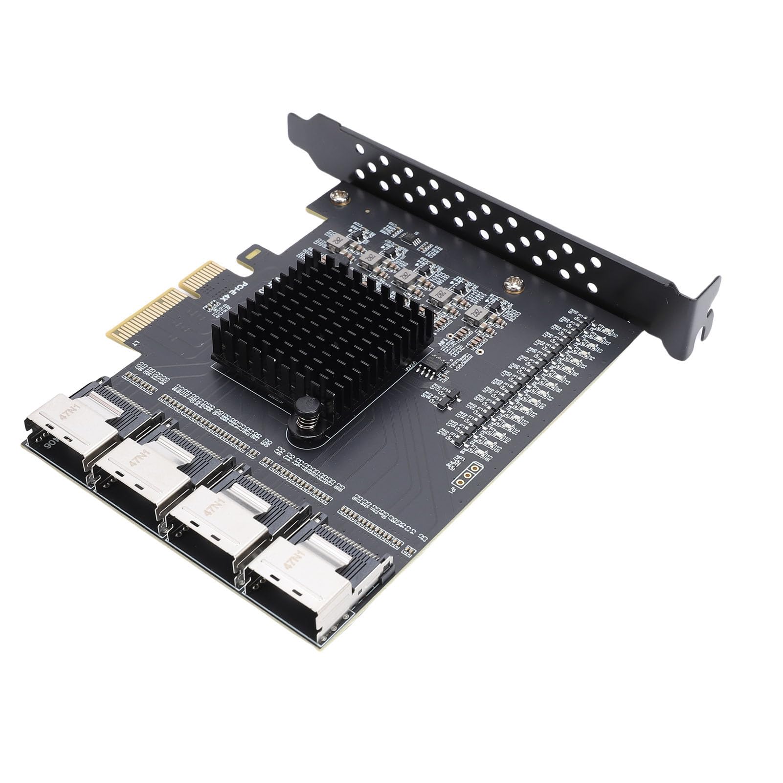 PCIe-zu-4-Port-SFF-8087-Adapter, Hot-Swap-Unterstützung, PCIe 3.0 X4-Erweiterungskarte für Server-Systeme