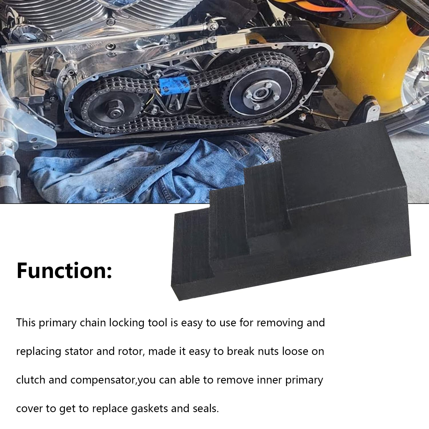 BIGLKNM Primary Drive Locking Tool, Motorcycle Primary Drive