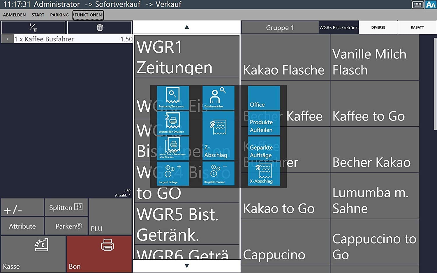 WIN Kassen-Software Blitzkasse Handel für Einzelhandel: Kiosk, Imbiss, Laden, DSFinV-K, TSE-Konform, ohne ABO