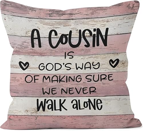 QGFM Fundas de almohada de 18 x 18 pulgadas, decoración de primas para sofá, sofá, regalo de primas para mujeres, fundas de almohada reversibles QGFM Fundas de almohada de 18 x 18 pulgadas, decoración de primas para sofá, sofá, regalo de primas para mujeres, fundas de almohada reversibles