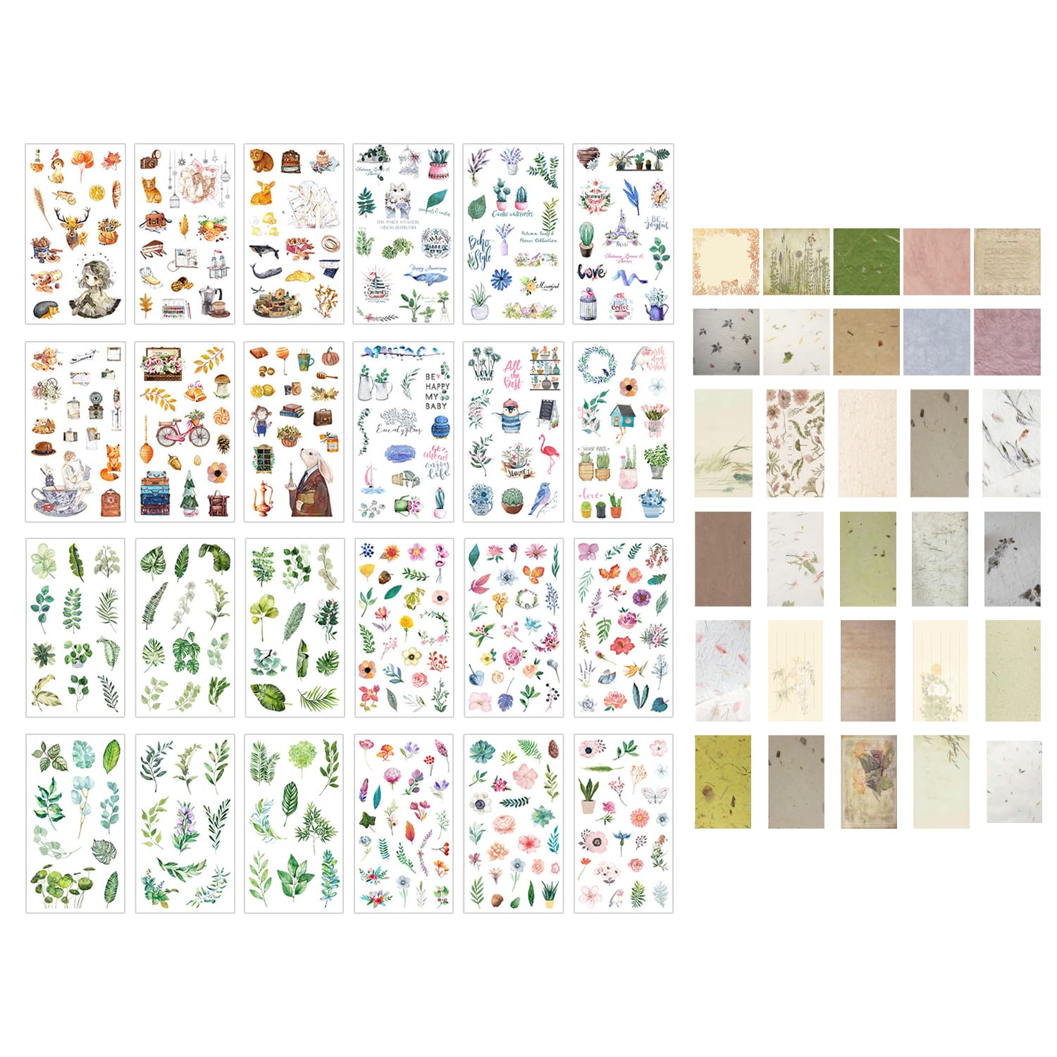 Ysdyy Mixed Color 4 Stickers, 1 Pack Of Material Paper, Scrapbook Stickers, Diy Water Cup Notebook Decoration Stickers, Cute Cartoon Stickers, Hand Account Diary Stickers