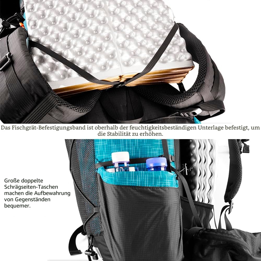 MOXIHIKE 3FULGEAR Hiking Backpack for Men Women 56L(40+16) Lightweight Outdoor Camping Bag Trekking Daypack