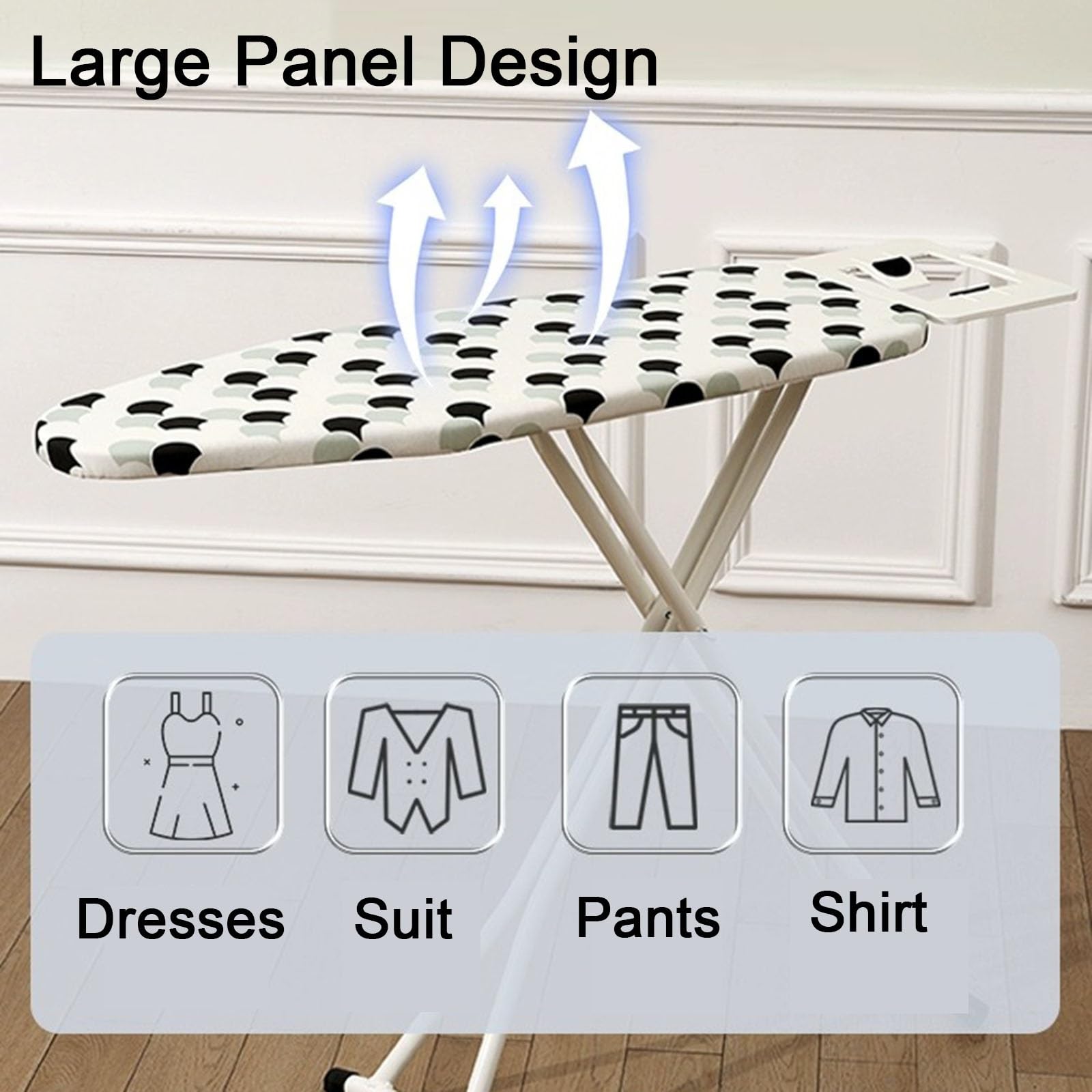 Tablas de Planchar, Tabla de Planchar clásica, Tablas de Planchar Que ahorran Espacio y Son lo último en Tablas de Planchar con cómodo Soporte para Plancha, Patas de Acero Reforzado y