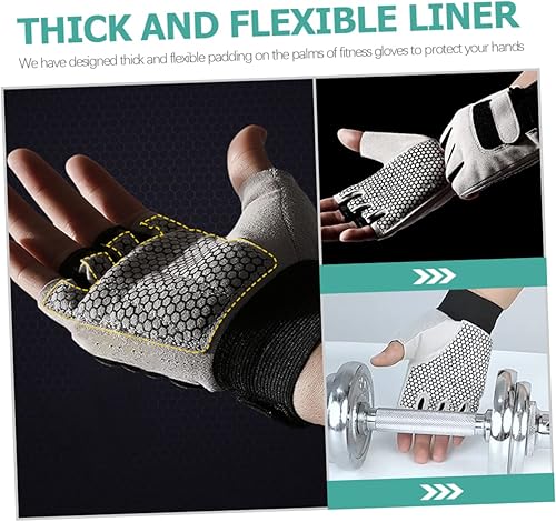 Miniatura 8 de BESPORTBLE 5 Pairs Fitness Gloves Hand Muffs for Men Weight Lifting Sports Gym Gloves Half-Finger Gloves Guantes para Gym Mujer Gym Gloves for Men