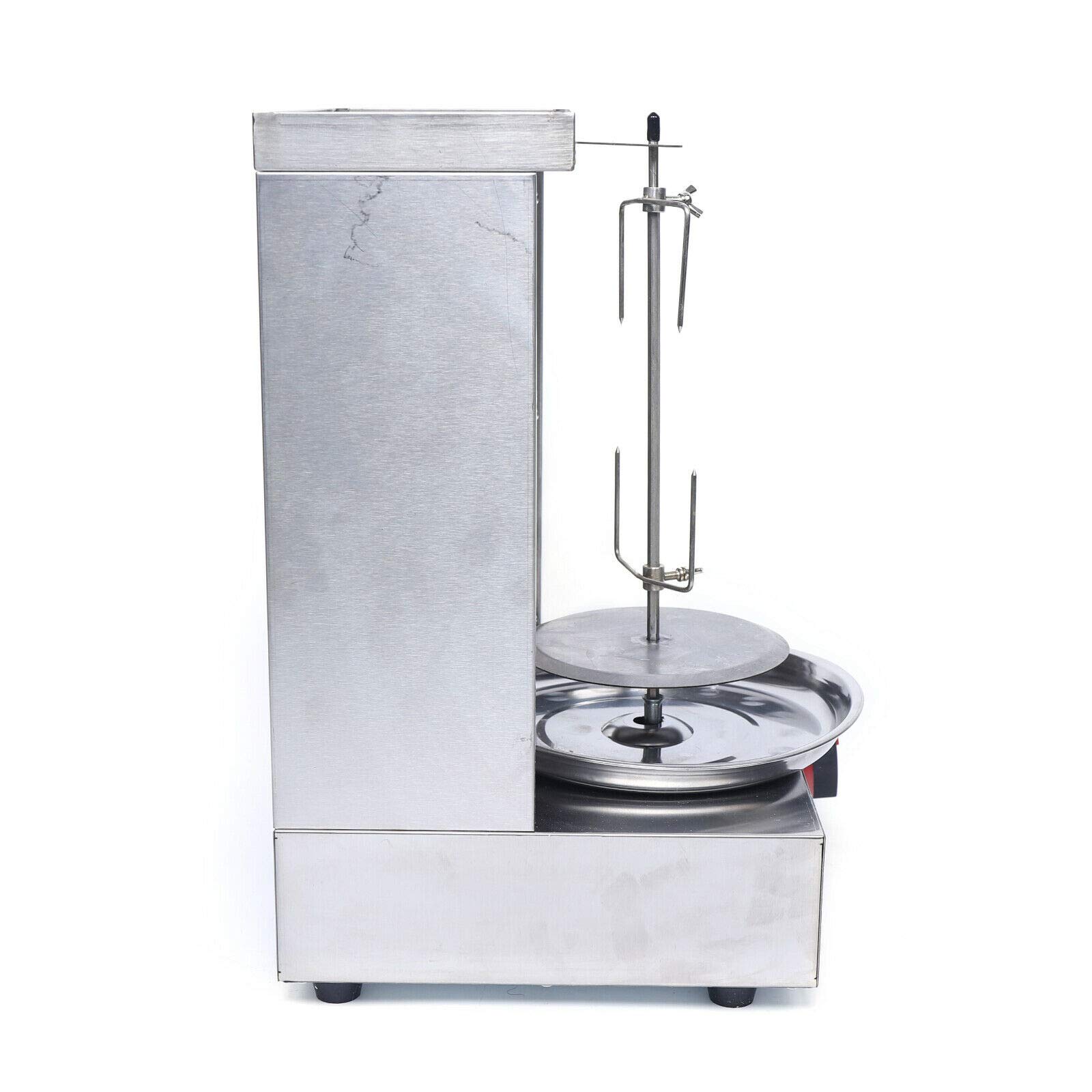 Döner/pollo e shish kebab vertical multigrill, contenitore di grasso in acciaio inox, macchina da broiler verticale a gas filatura kebab gyro grill macchina