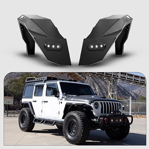 Miniatura 7 de Guardabarros delanteros para Jeep Wrangler JL y JLU Unlimited 2018, 2019, 2020, 2021, 2022, 2023, Wrangler JL y JLU Unlimited 2019, 2020, 2021,