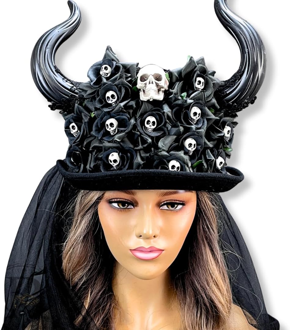 BEYOND MASQUERADE B Steampunk Top Hat with Veil Goggles Mad Scientist Time Traveler Feather Halloween Costume Cosplay Party