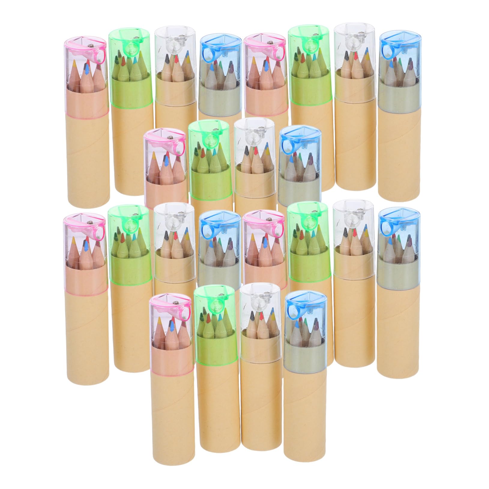 32 Conjunto Tubos Mini Lápices Colores con Sacapuntas Integrado Portátiles y Vibrantes para Dibujo y Bocetos Útiles para Adultos Proyectos Escolares y Artísticos