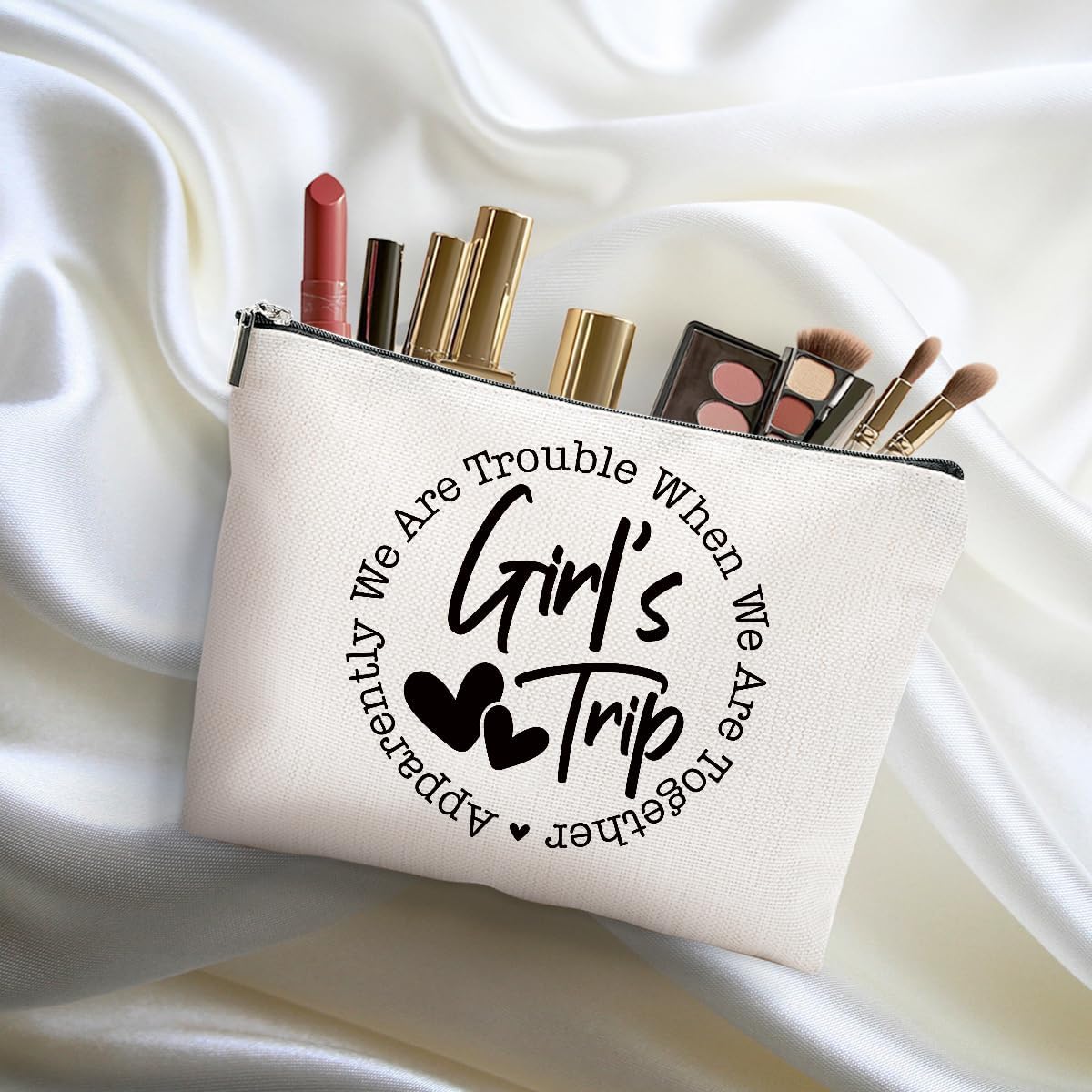 3Pcs Girls Trip Gifts Favors, Girls Weekend Gifts Makeup Bag image 4