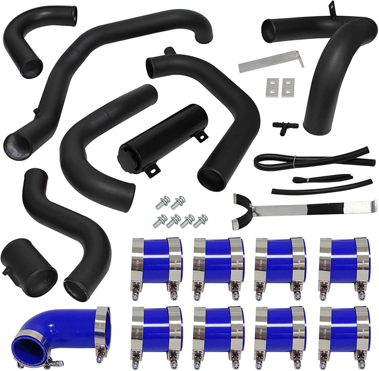FMIC Front Mount Intercooler Aluminum Pipe Kit compatible with Impreza WRX STi 02-07 EJ20 EJ25 2.0L/2.5L Turbo Engine