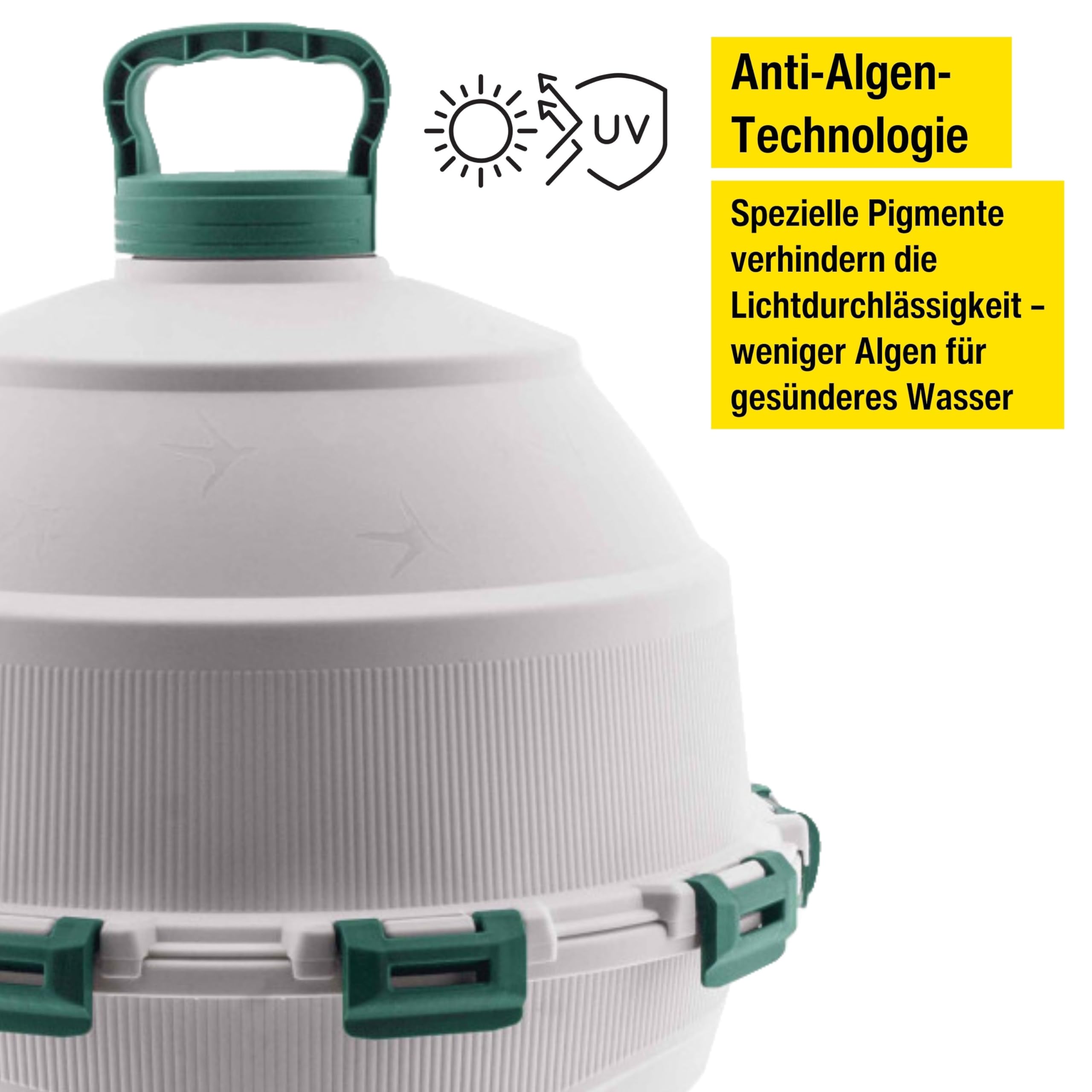 horizont Hühnertränke Optimus 25 L für bis zu 25 Hühner, inkl. Ersatztrinkschale, Zweiteiliger Wassertank - Geflügeltränke - Automatische Tränke - Wasserspender