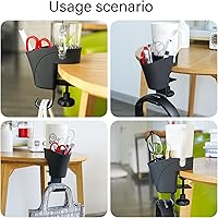 Vista 5 de Desk Organizers Clamp On Headphone Hook Cup Holder and Pen Stand Container for Efficient Workspaces Accessory