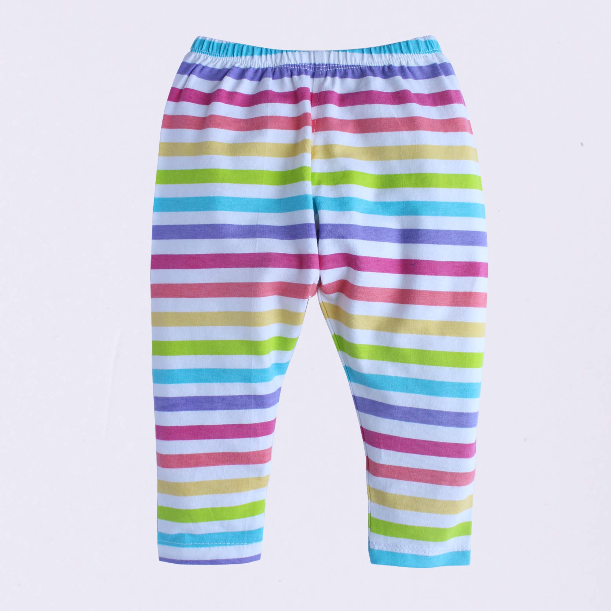 Kadambaby 100% Cotton Leggings for Baby Girl's | Soft Stretchy All Day Wear Pants (0-3 Months, 5 PACK) - Image 5 thumbnail