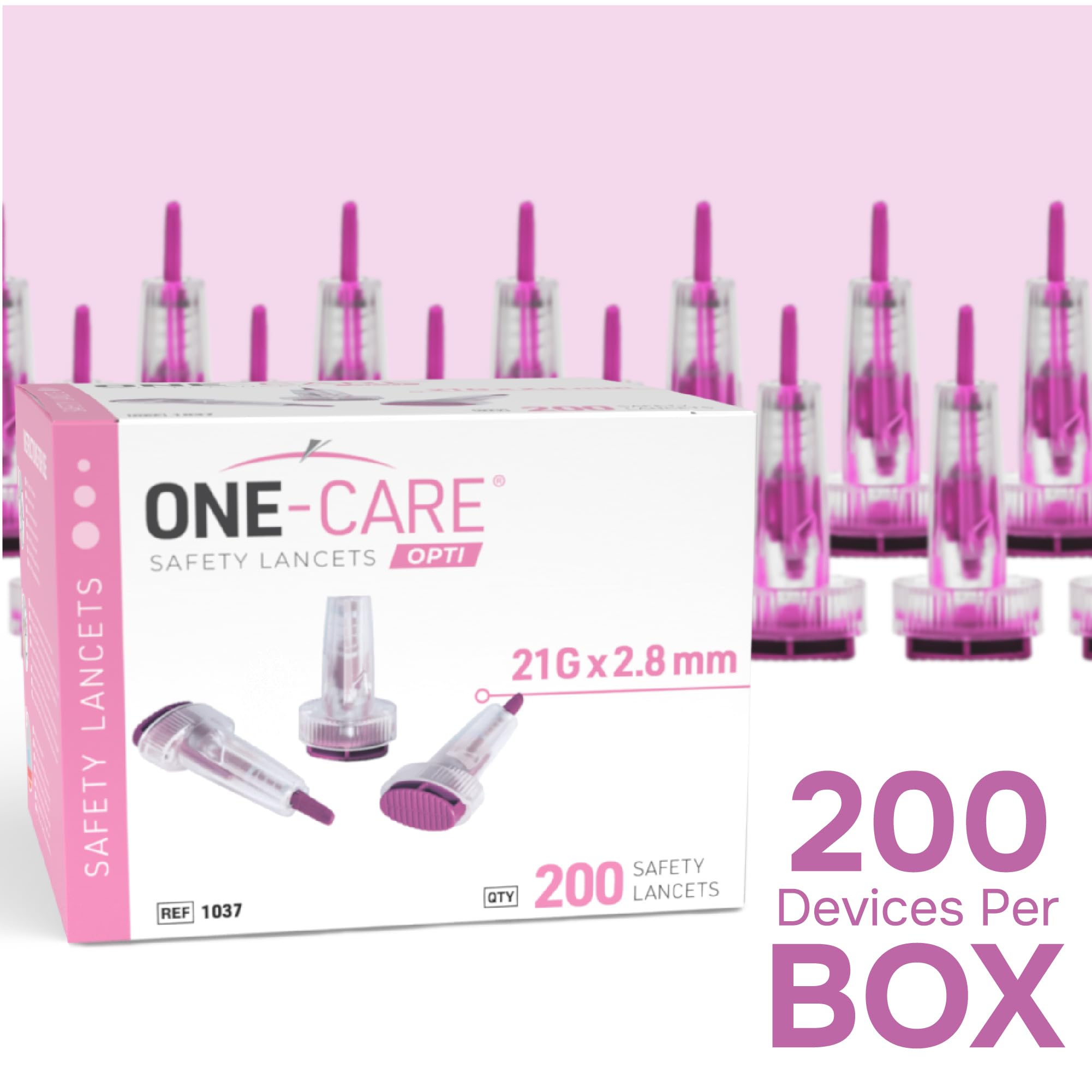 ONE-CARE Opti Lancets - Push Button Safety -5