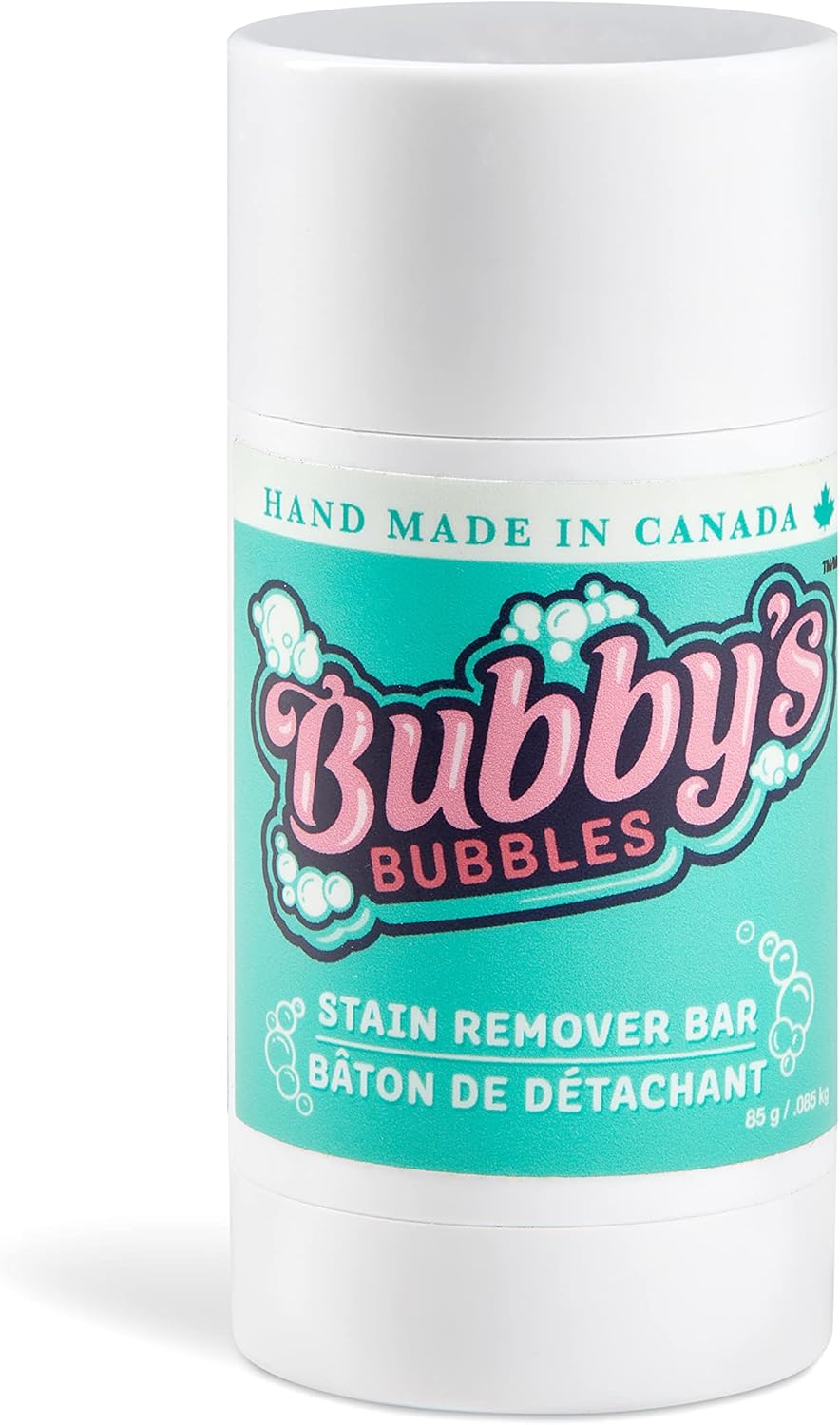 Bubby’s Bubbles Eco-Friendly Stain Remover Stick, A Vegan Natural Laundry Spot Remover Bar – Unscented
