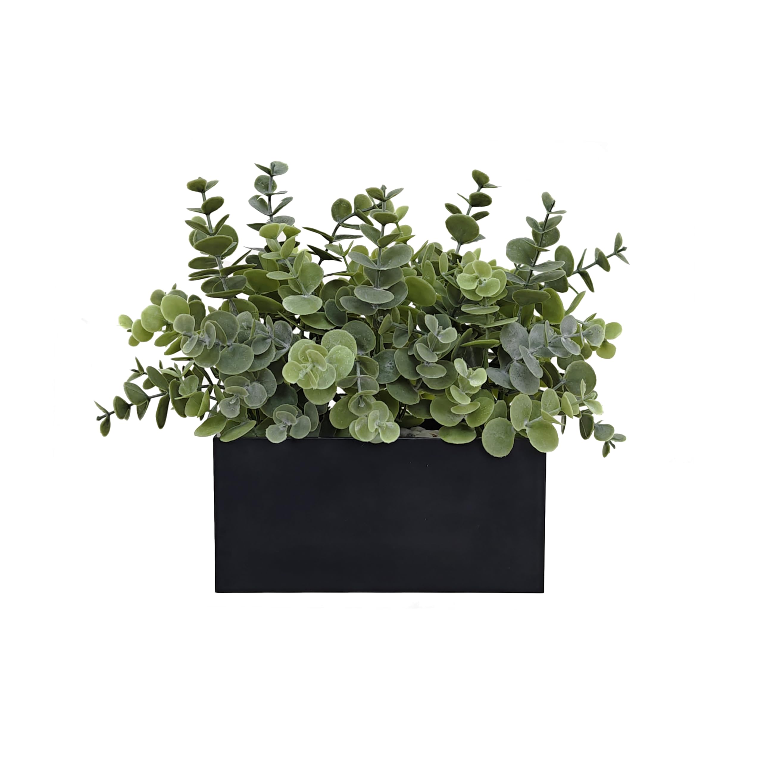 365 Blooming Decor Inc. Black 365 Blooming Decor Artificial Eucalyptus Plant (, Rectangular Planter)