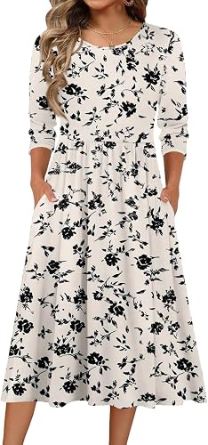Summer Dresses for Women 2026 Garden Party Tropical Vacation Outfits Women Round
