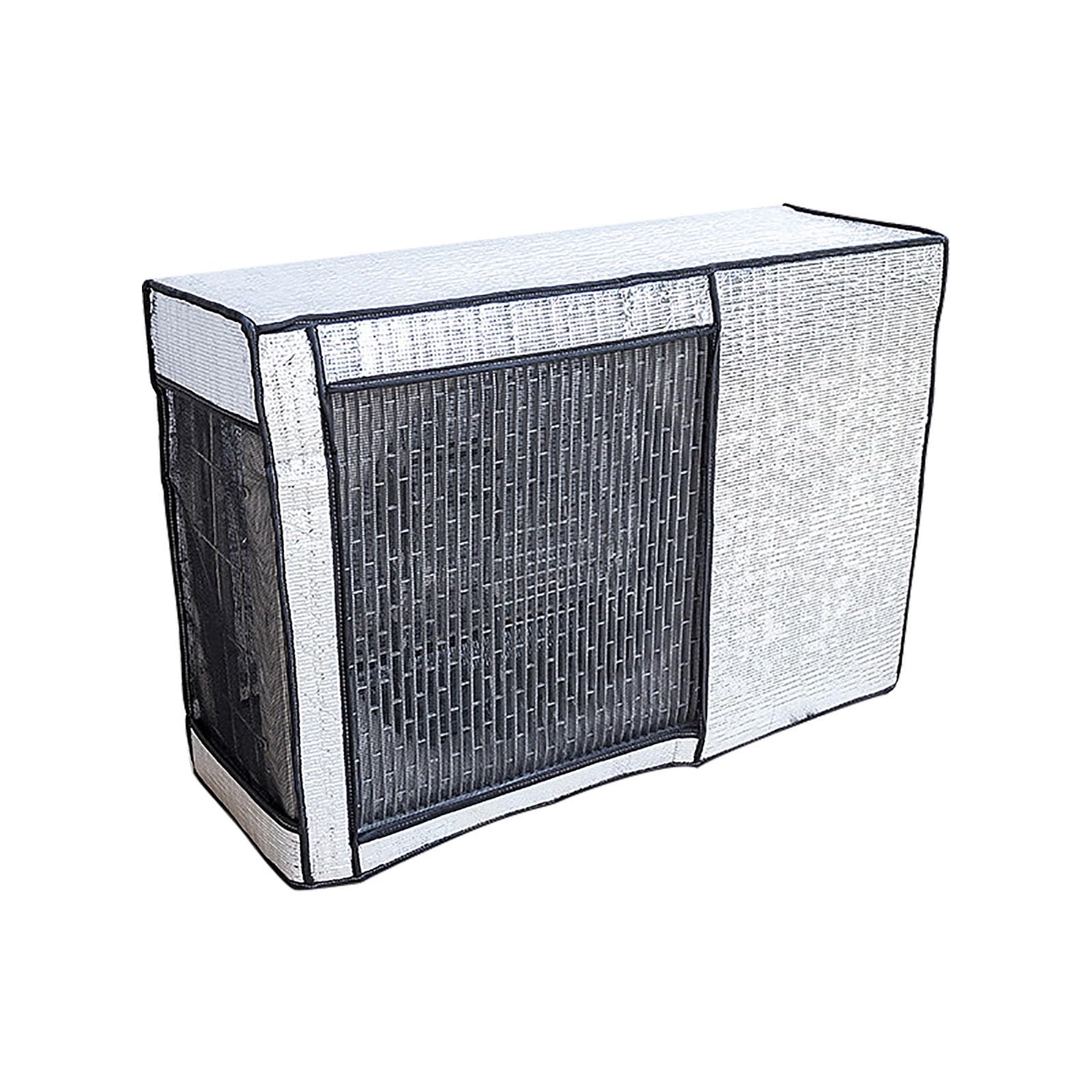 QYMYOZ Outdoor Air Conditioner Cover, AC Unit Protector with Tube Access, Dustproof & Breathable, Fits 100x80x43 cm, Weather-Resistant, Durable Outdoor Equipment Shield