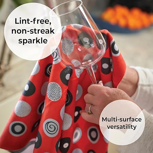 Miniatura 3 de Skoy Toalla de cocina, (paquete de 3) toalla de poliéster reciclado para platos, cristalería, utensilios de cocina y manos, diseño reversible,