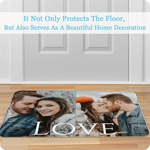 Miniatura 5 de Tapete personalizado para puerta con imagen, logotipo, nombre, texto, antideslizante, lavable, personalizado, rectangular, tapete para suelo de